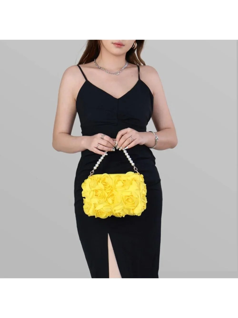 Chic 3D Floral Clutch Purse for Women | Elegant Evening Handbag, Perfect for